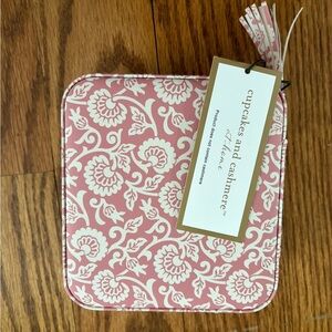 cupcakes & cashmere Pink and White Jewelry Organizer